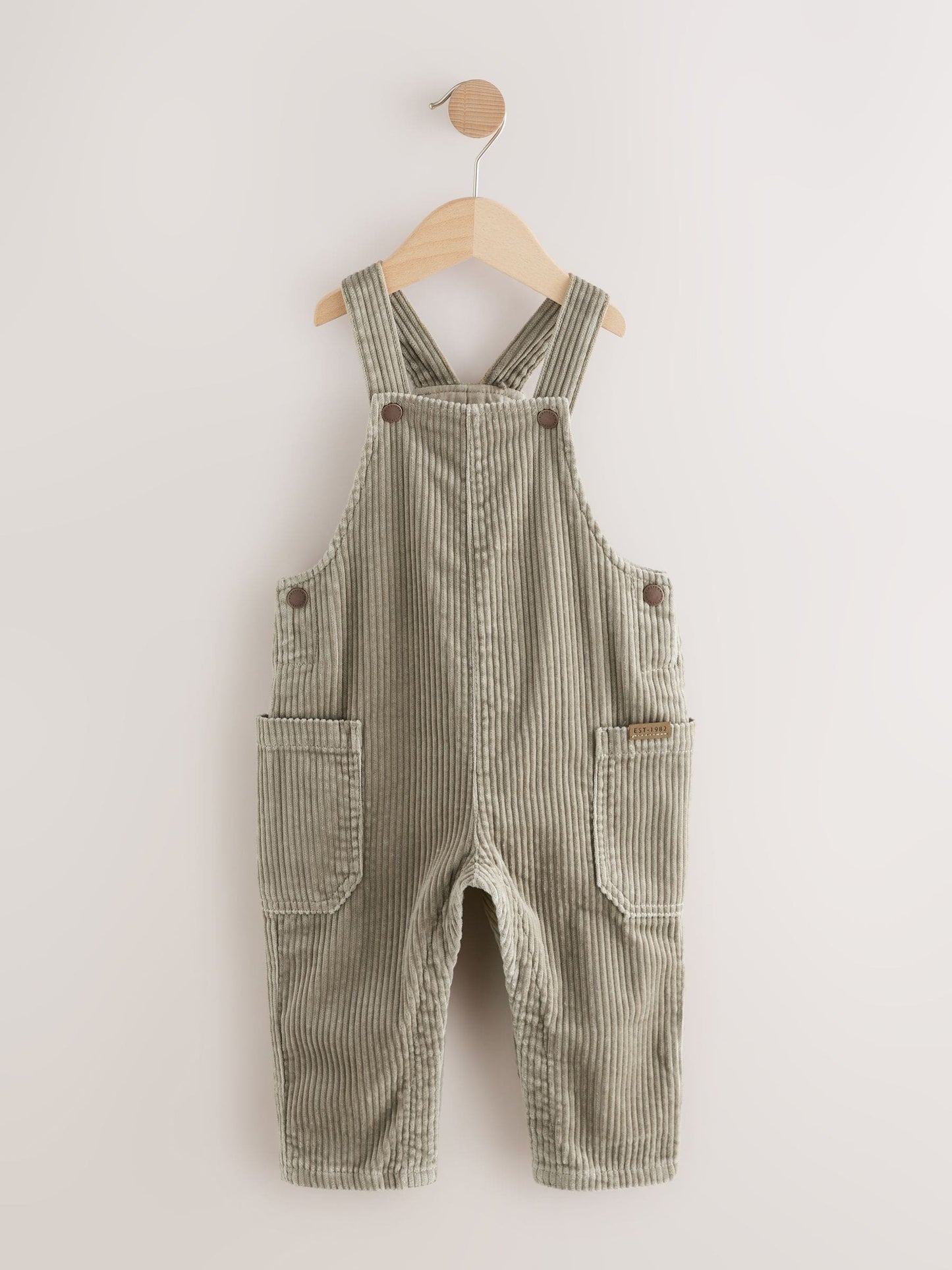 Sage Green Corduroy Dungarees (3mths-7yrs)
