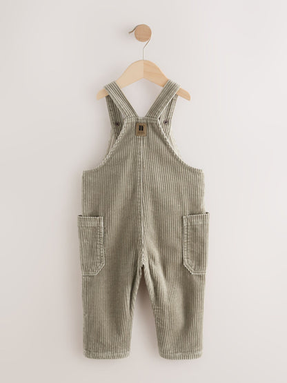Sage Green Corduroy Dungarees (3mths-7yrs)