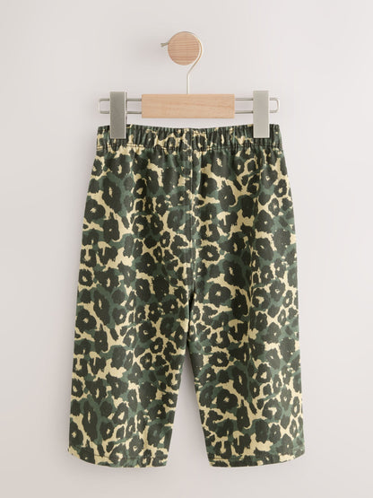 Green Leopard Print Pull On Wide Trousers (3mths-7yrs) image 10
