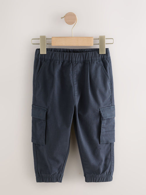 Navy Regular Fit Cargo Trousers (3mths-7yrs) image 1