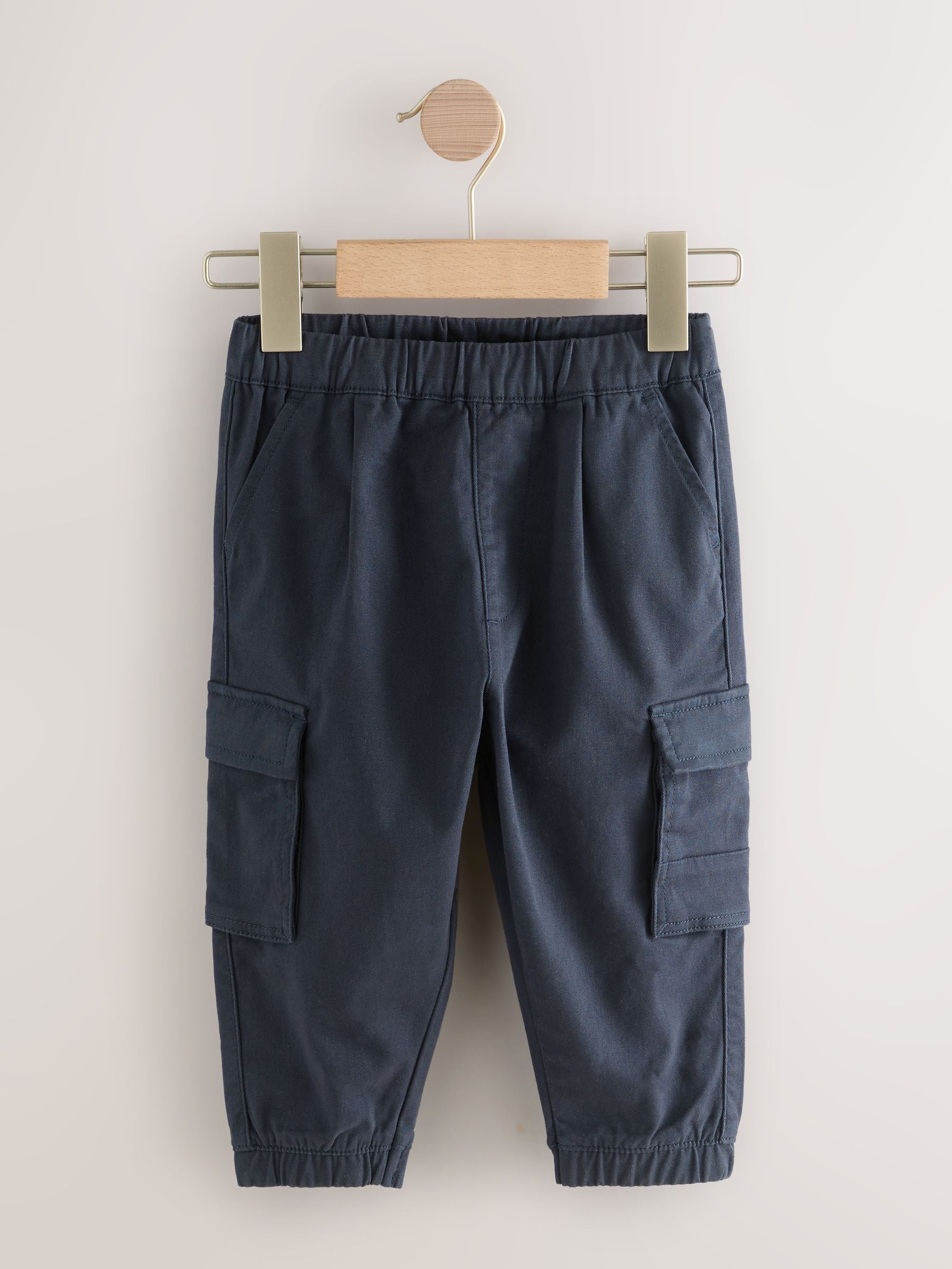 Navy Regular Fit Cargo Trousers (3mths-7yrs) image 1