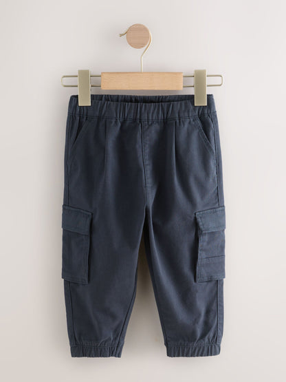 Navy Regular Fit Cargo Trousers (3mths-7yrs) image 1