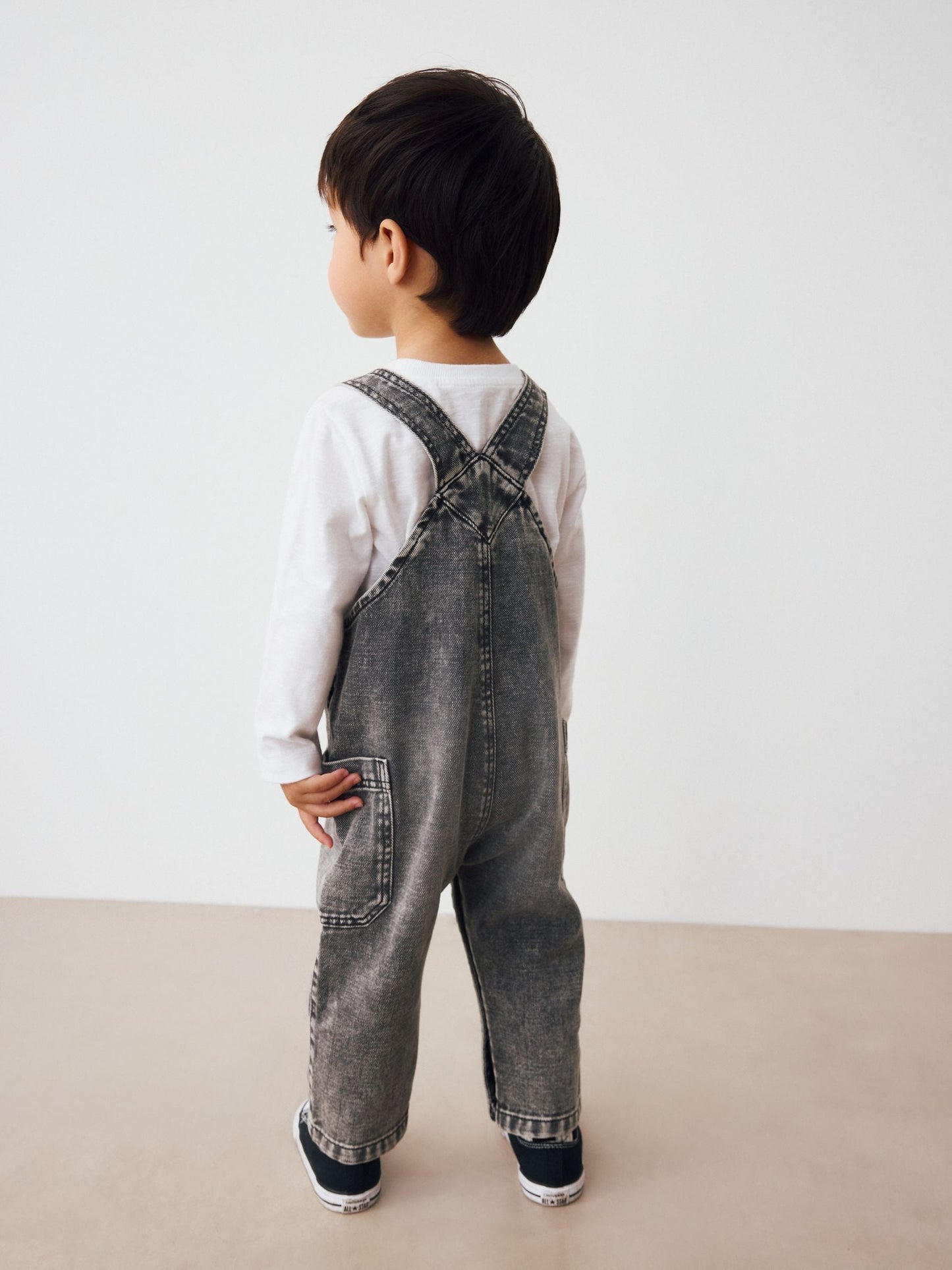 Grey Dungarees (3mths-7yrs) image 3