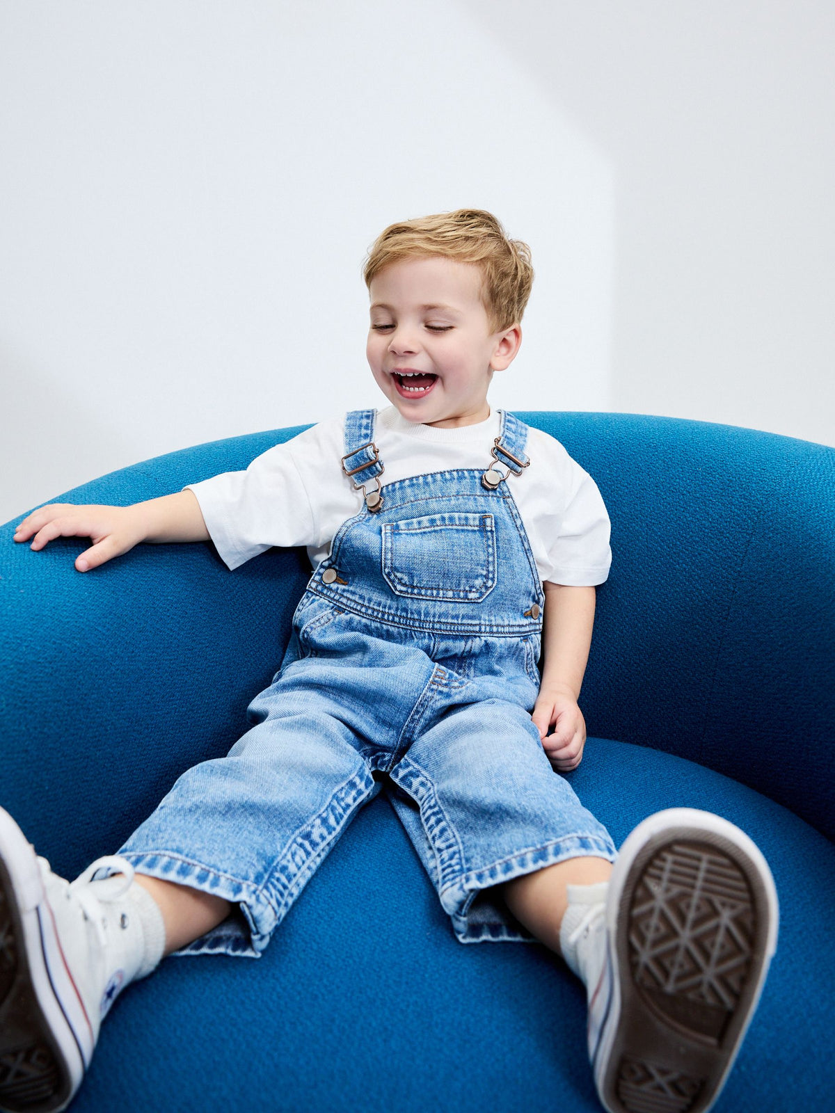 Mid Blue Dungarees (3mths-7yrs) image 4