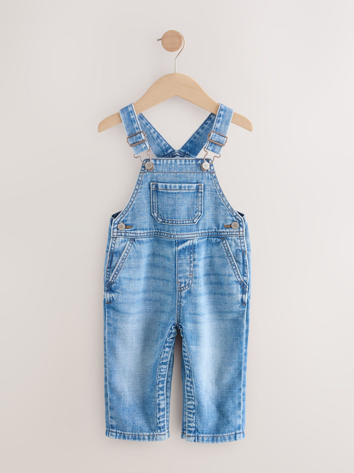 Mid Blue Dungarees (3mths-7yrs) image 5