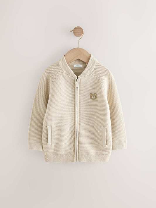 Neutral Bear Zip Up Cardigan (3mths-7yrs) - image 1