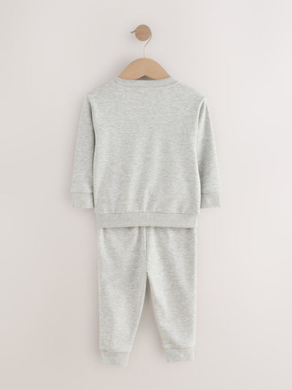 Dsiney Kidz - Grey Marl Logo Sweatshirt And Joggers Set (3mths-7yrs) image 3