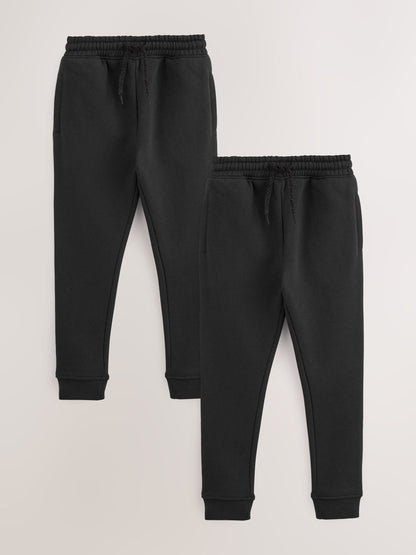 Dsiney Kidz - Black Skinny Fit Joggers 2 Pack (3-16yrs) image 1