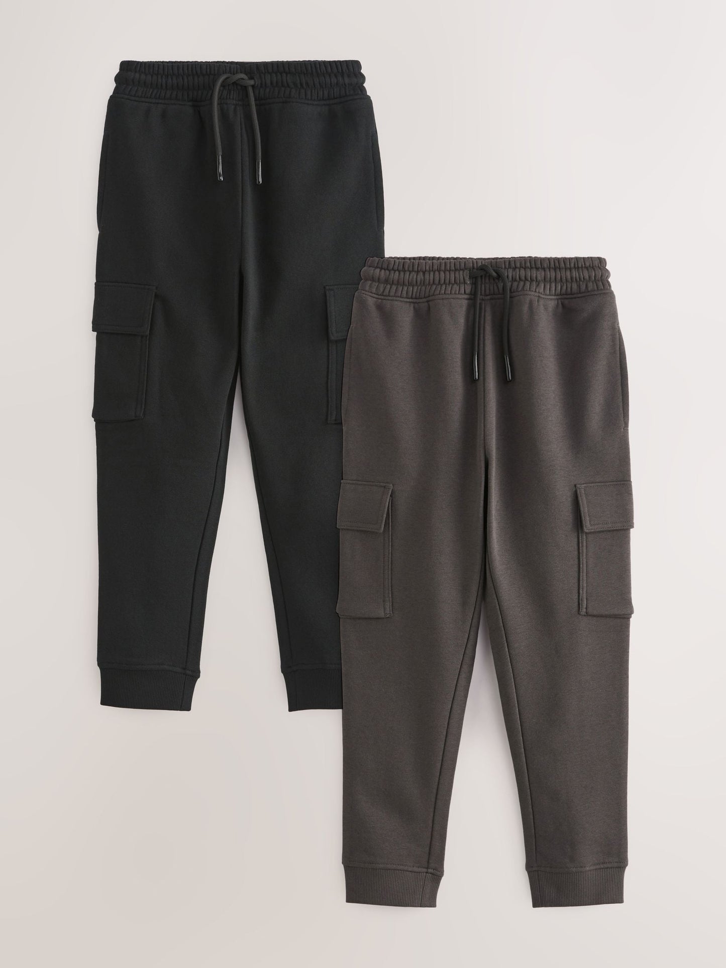 Dsiney Kidz - Black/Grey Slim Fit Cargo Joggers 2 Pack (3-16yrs) image 1