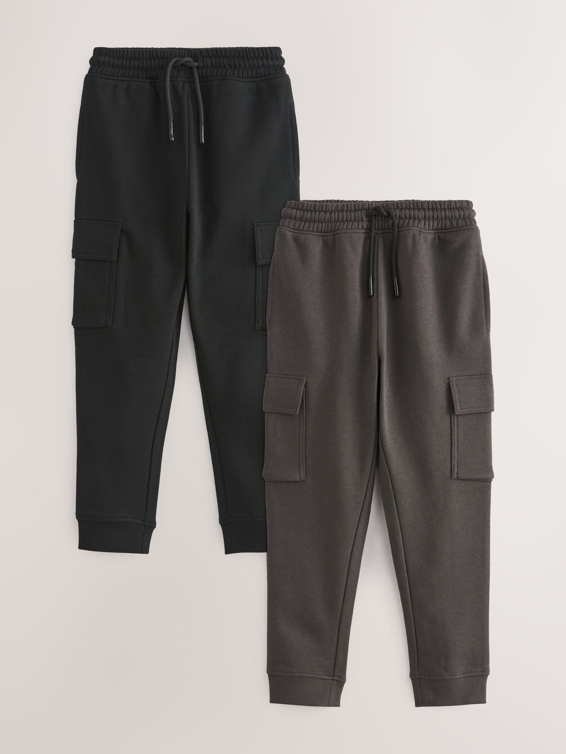 Dsiney Kidz - Black/Grey Slim Fit Cargo Joggers 2 Pack (3-16yrs) image 1