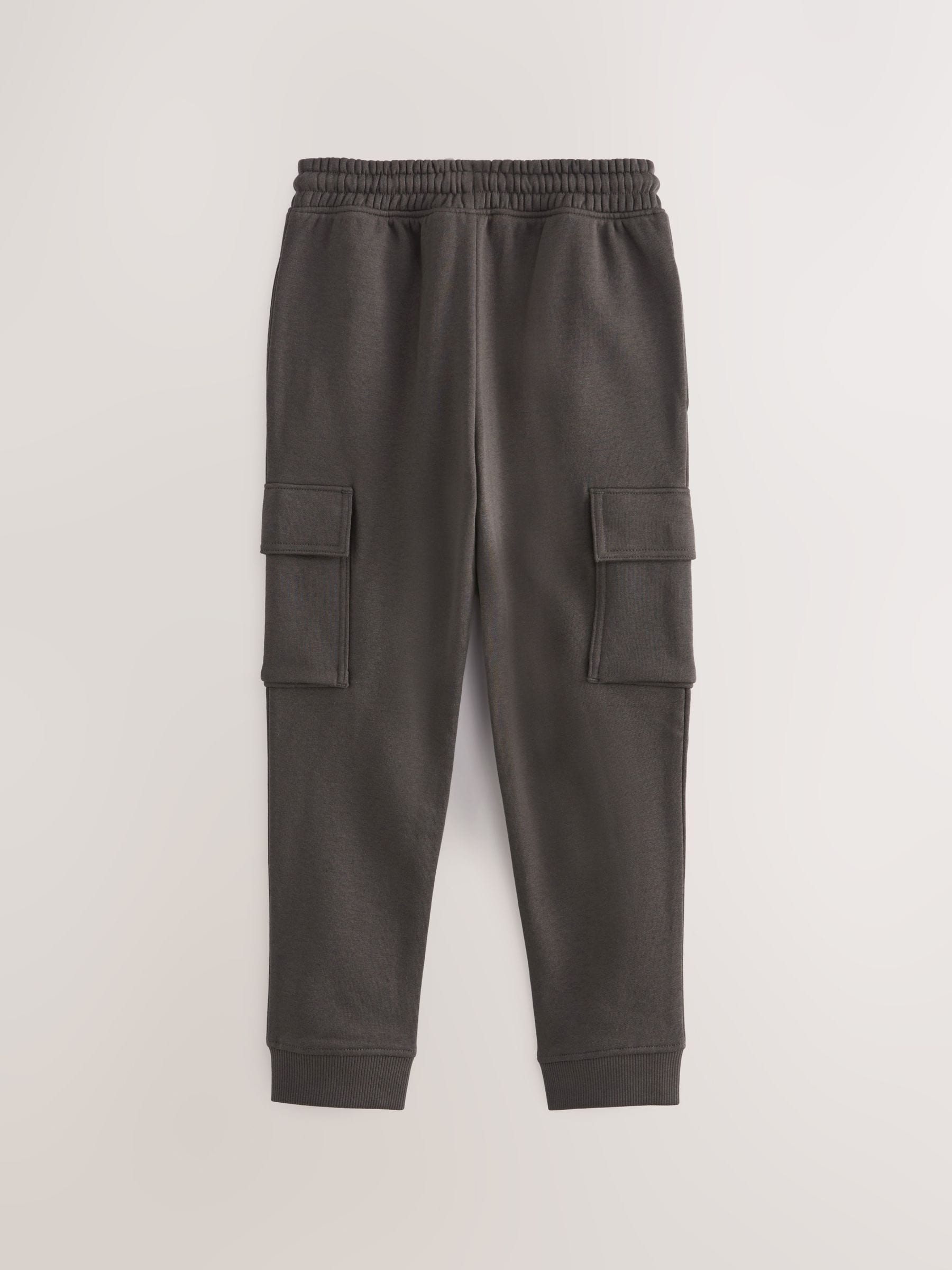 Dsiney Kidz - Black/Grey Slim Fit Cargo Joggers 2 Pack (3-16yrs) image 2