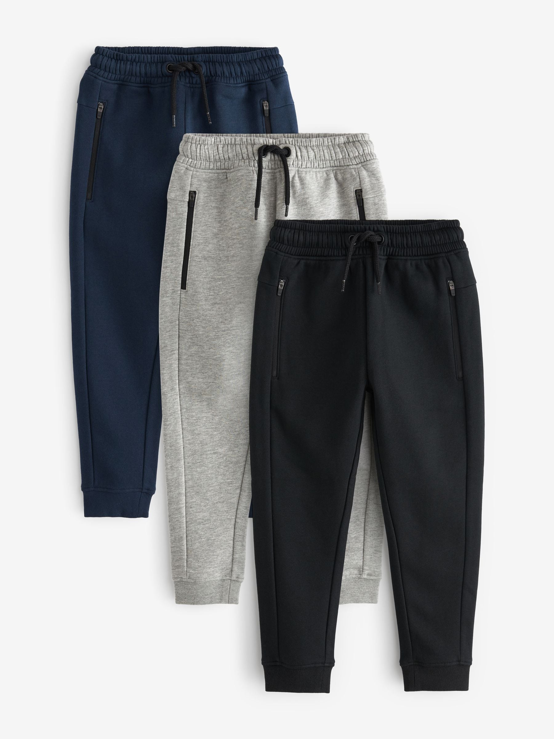 Dsiney Kidz - Multi Slim Fit Zip Joggers 3 Pack (3-16yrs) image 1