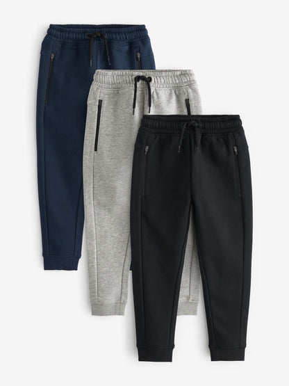 Dsiney Kidz - Multi Slim Fit Zip Joggers 3 Pack (3-16yrs) image 1