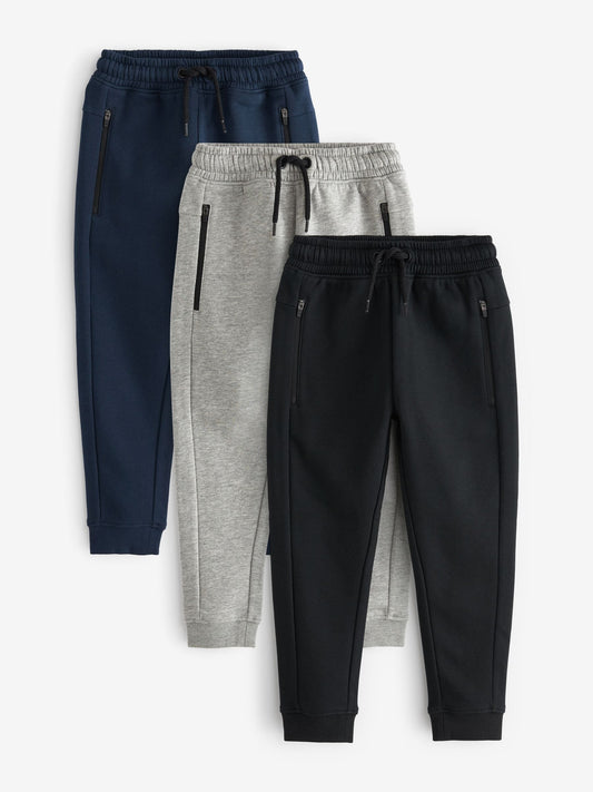 Dsiney Kidz - Multi Slim Fit Zip Joggers 3 Pack (3-16yrs) image 1