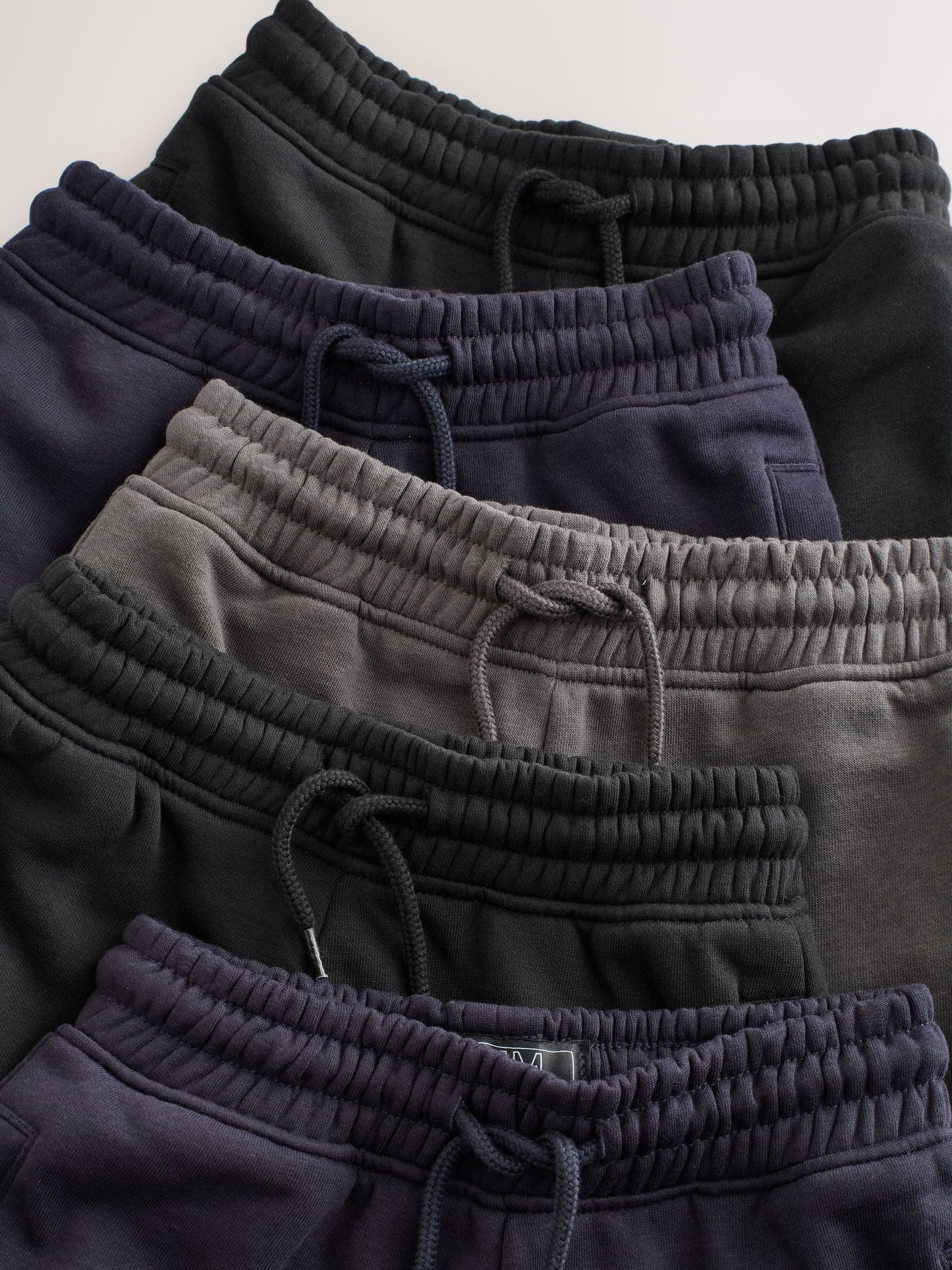 Dsiney Kidz - Black/Navy/Grey Slim Fit Basic Joggers 5 Pack (3-16yrs) image 6