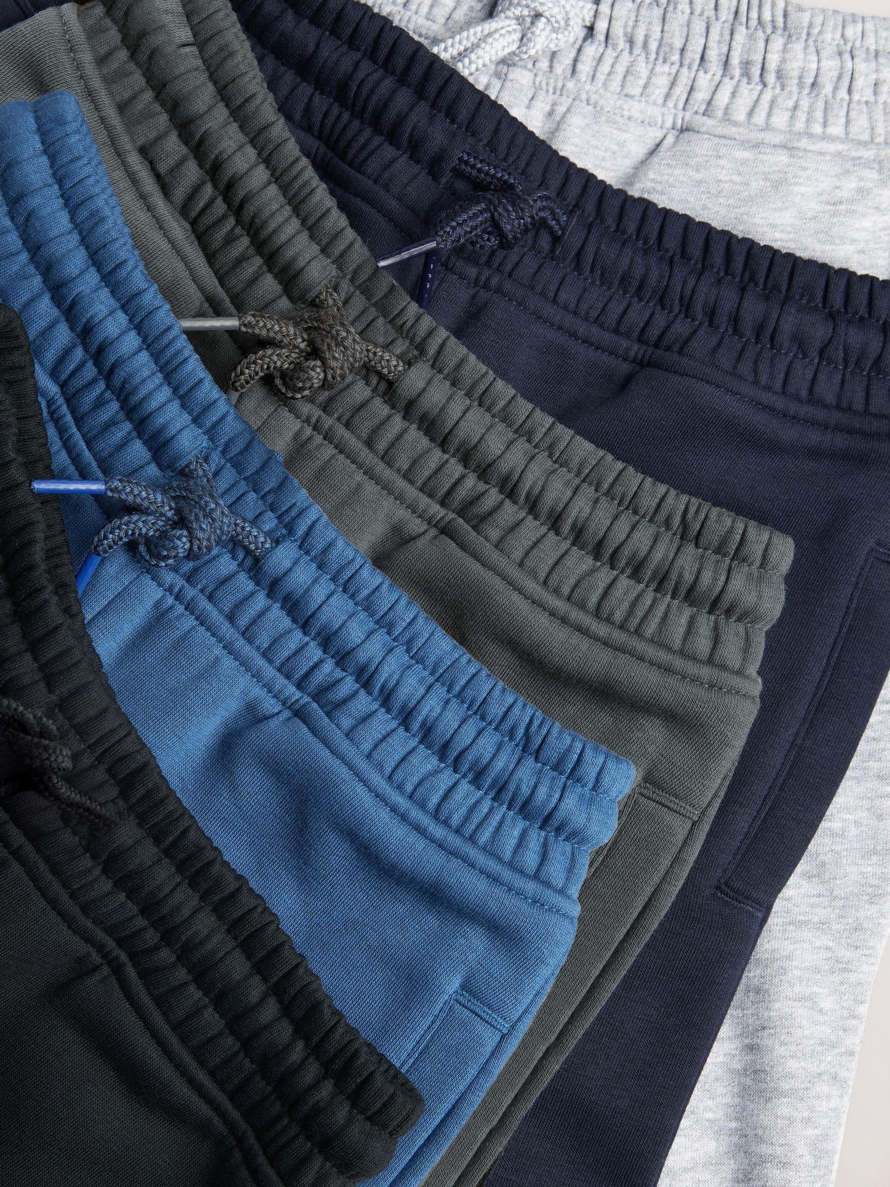 Dsiney Kidz - Blue/Grey/Black Slim Fit Basic Joggers 5 Pack (3-16yrs) image 8