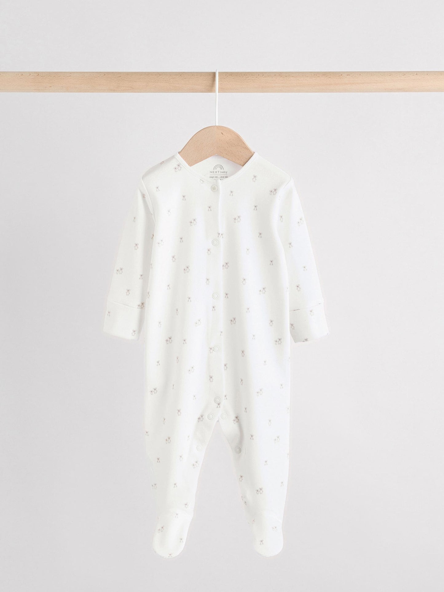 White Baby Sleepsuit, Bodysuit, Beanie and Bib Set 4 Piece (0-9mths) image 2