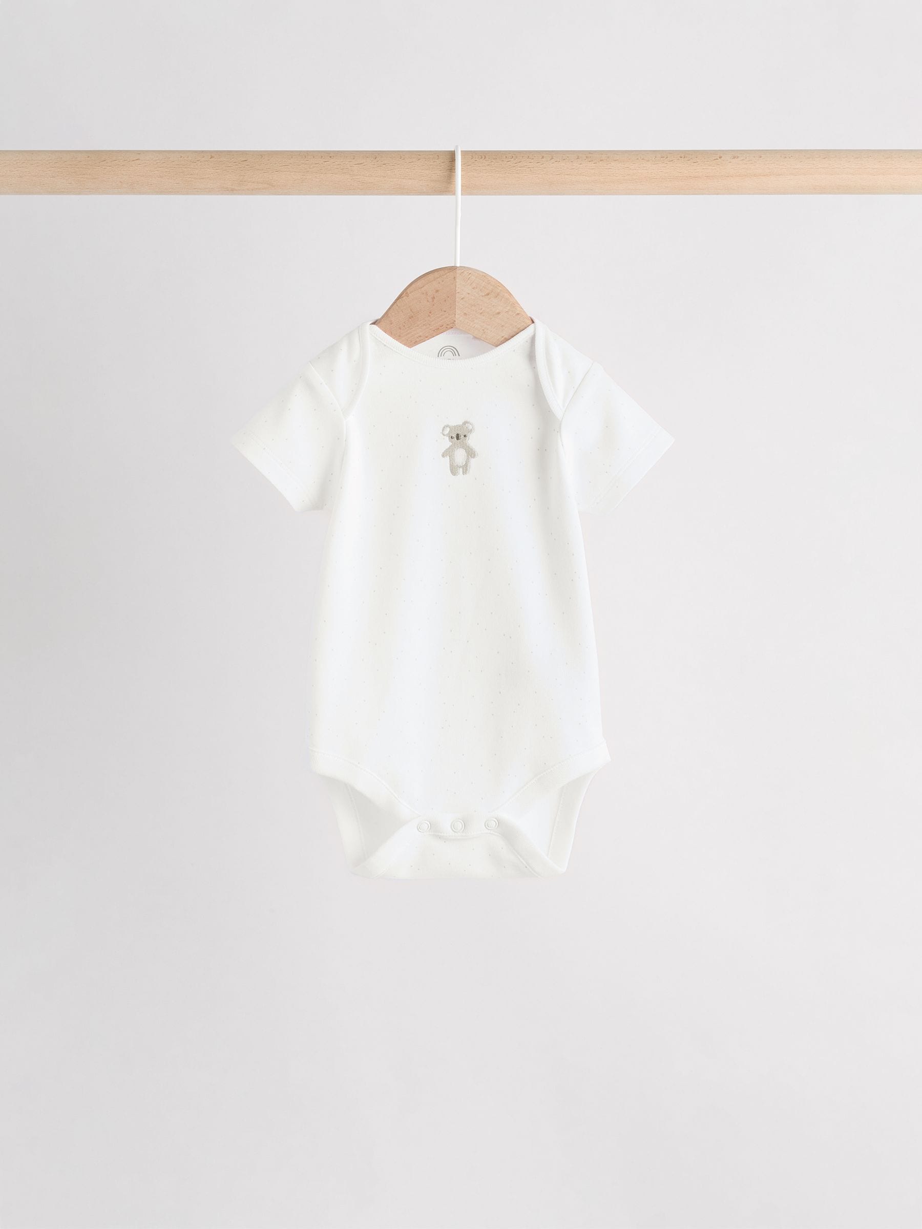 White Baby Sleepsuit, Bodysuit, Beanie and Bib Set 4 Piece (0-9mths) image 3