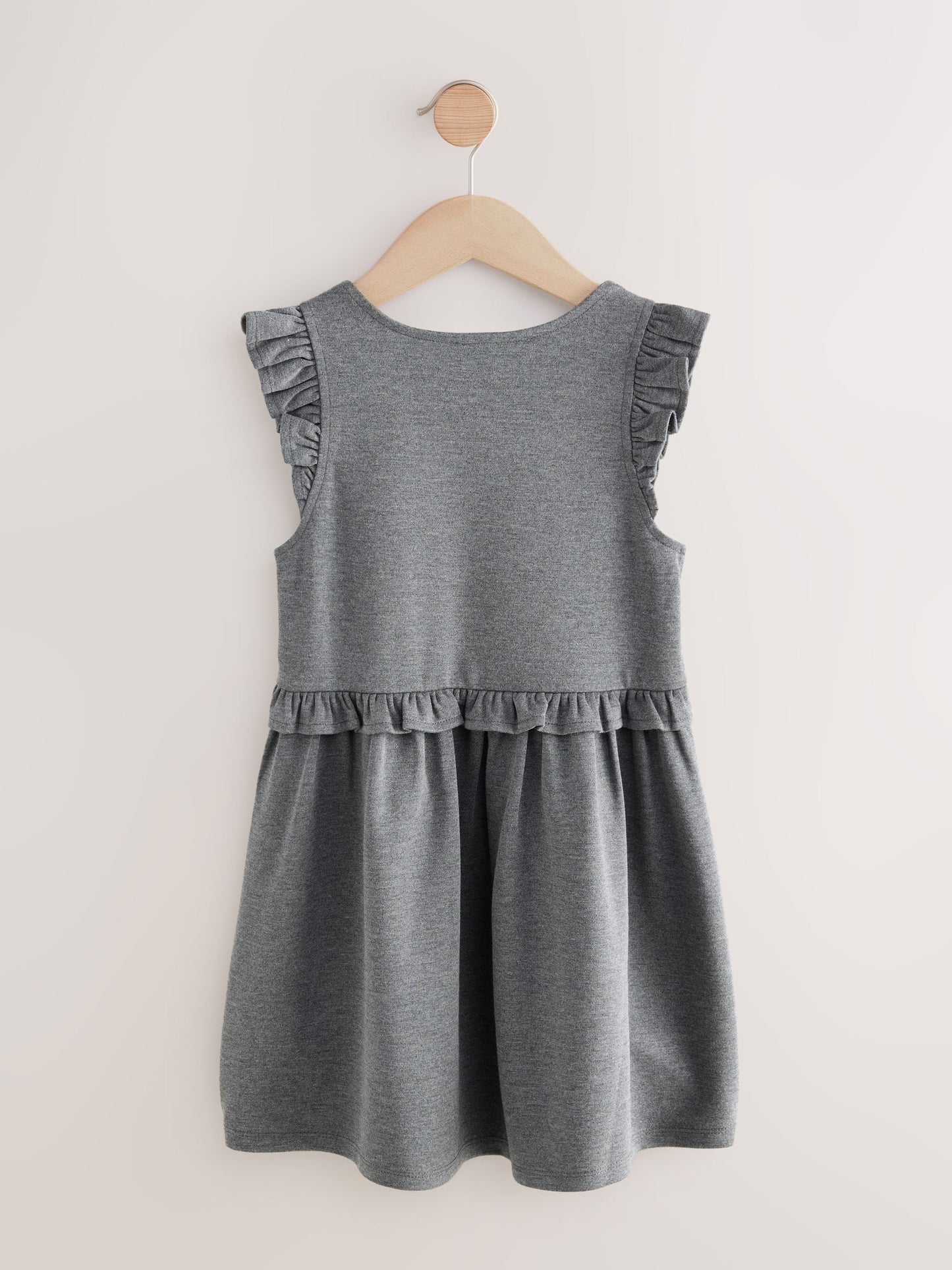 Grey Jersey Stretch Frill School Pinafor (3-14yrs) image 5
