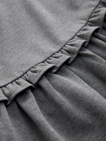 Grey Jersey Stretch Frill School Pinafor (3-14yrs) image 7
