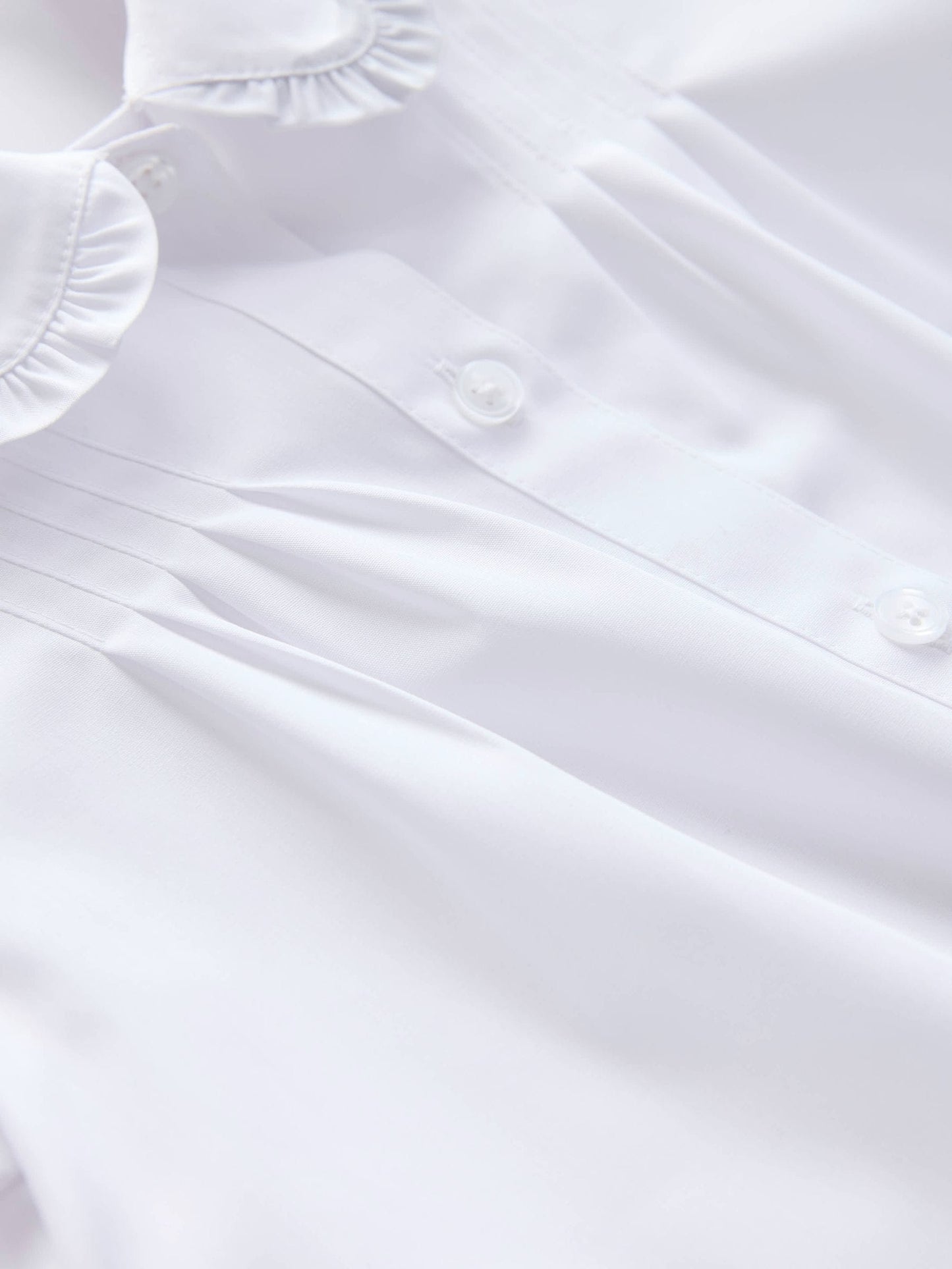 Dsiney Kidz - White Girls Short Sleeve Ruffle Collar School Shirt (3-15yrs) image 9