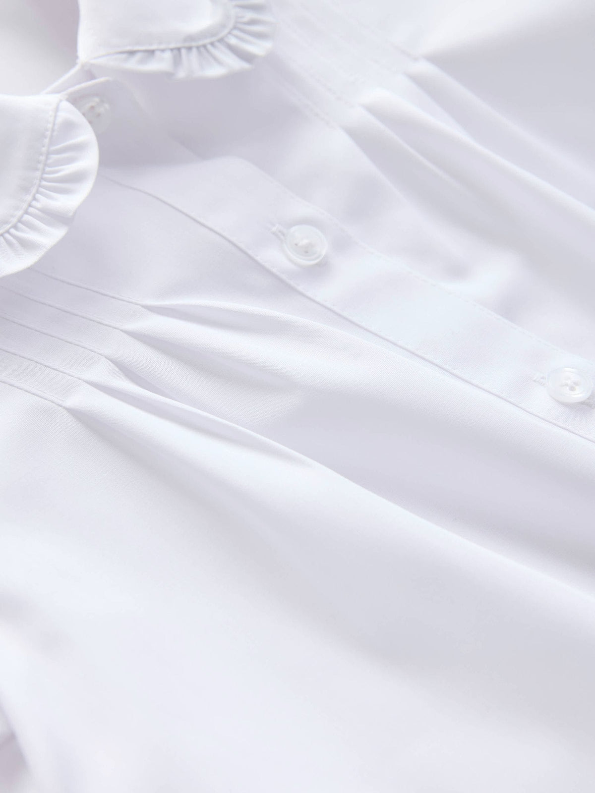 Dsiney Kidz - White Girls Short Sleeve Ruffle Collar School Shirt (3-15yrs) image 9