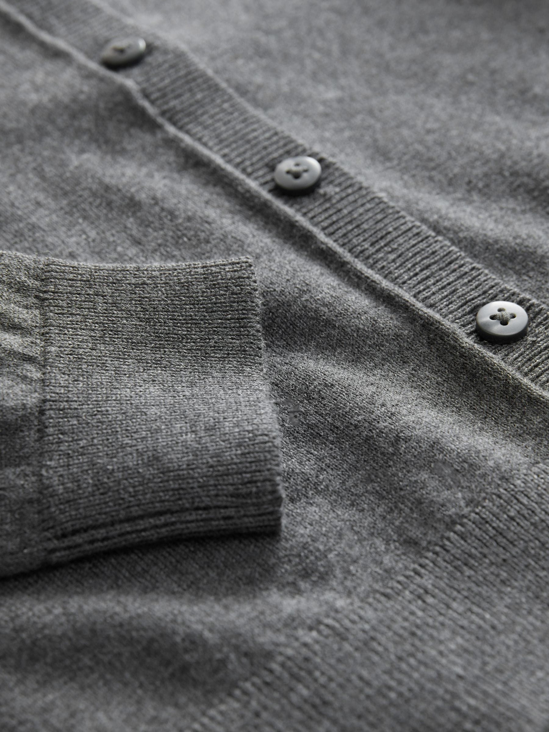 Dsiney Kidz - Grey Cotton Rich Frill Shoulder School Cardigan (3-16yrs) image 10