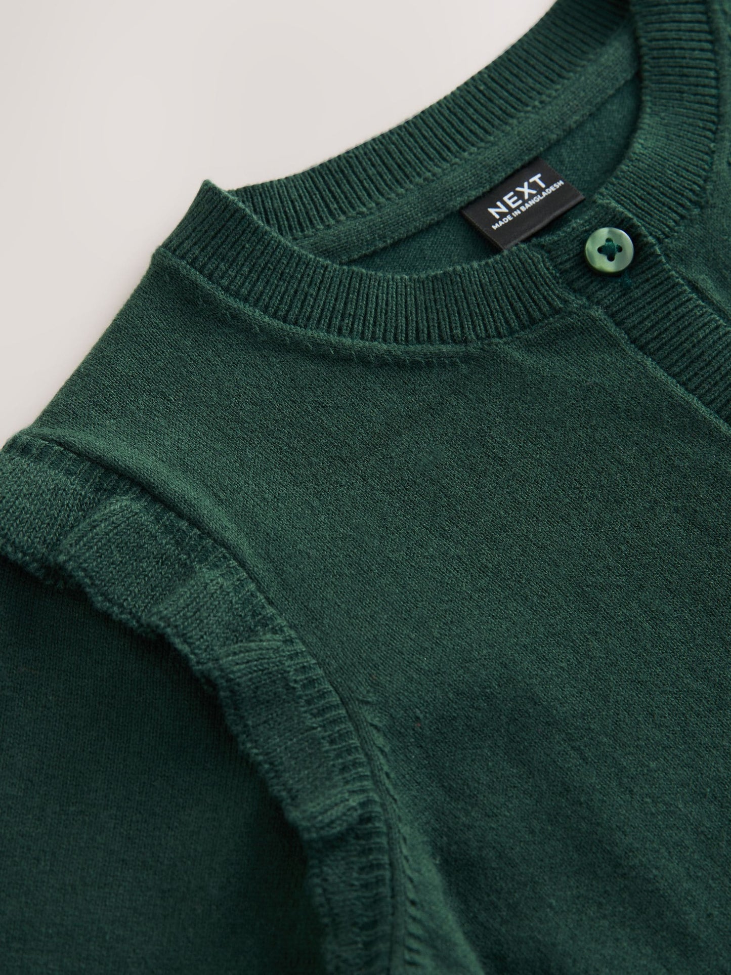 Dsiney Kidz - Green Cotton Rich Frill Shoulder School Cardigan (3-16yrs) image 7