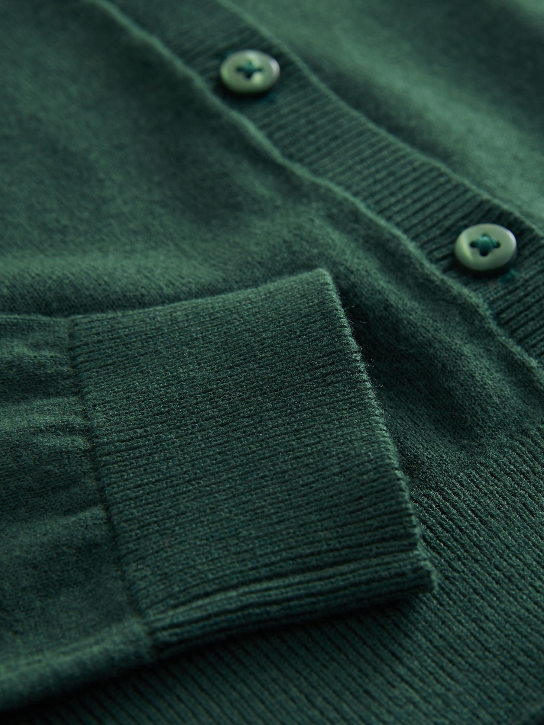 Dsiney Kidz - Green Cotton Rich Frill Shoulder School Cardigan (3-16yrs) image 8