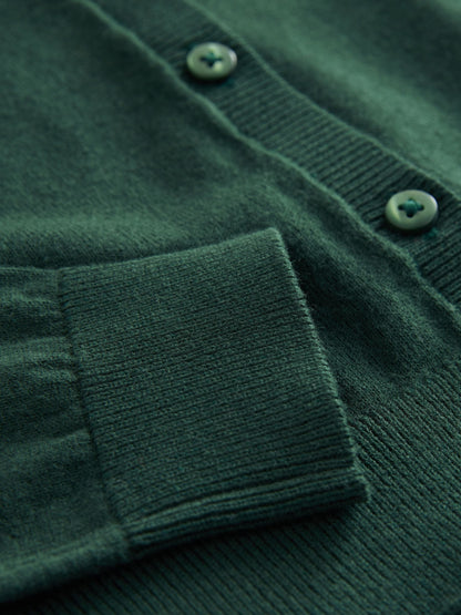 Dsiney Kidz - Green Cotton Rich Frill Shoulder School Cardigan (3-16yrs) image 8