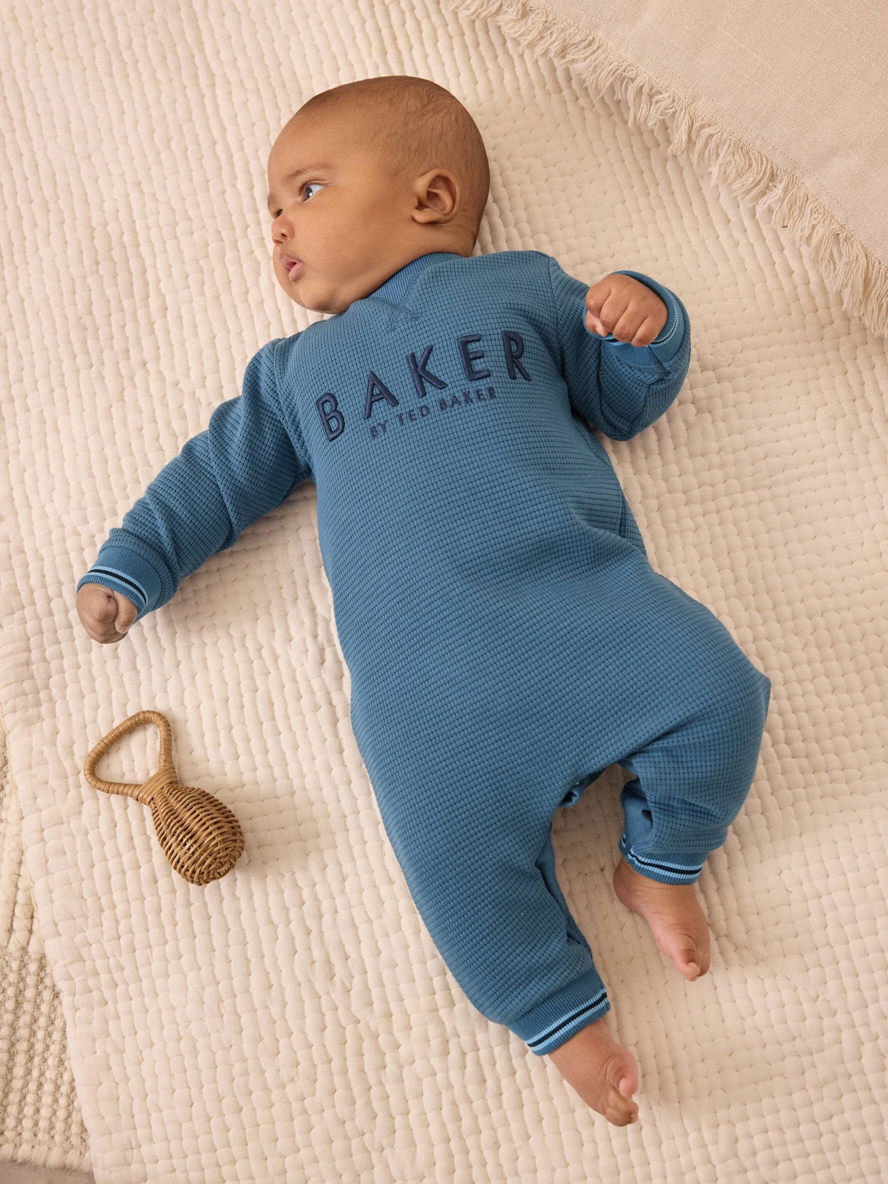 Baker by Ted Baker Textured Long Sleeve Romper image 2