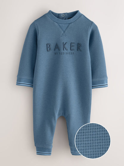 Baker by Ted Baker Textured Long Sleeve Romper image 6