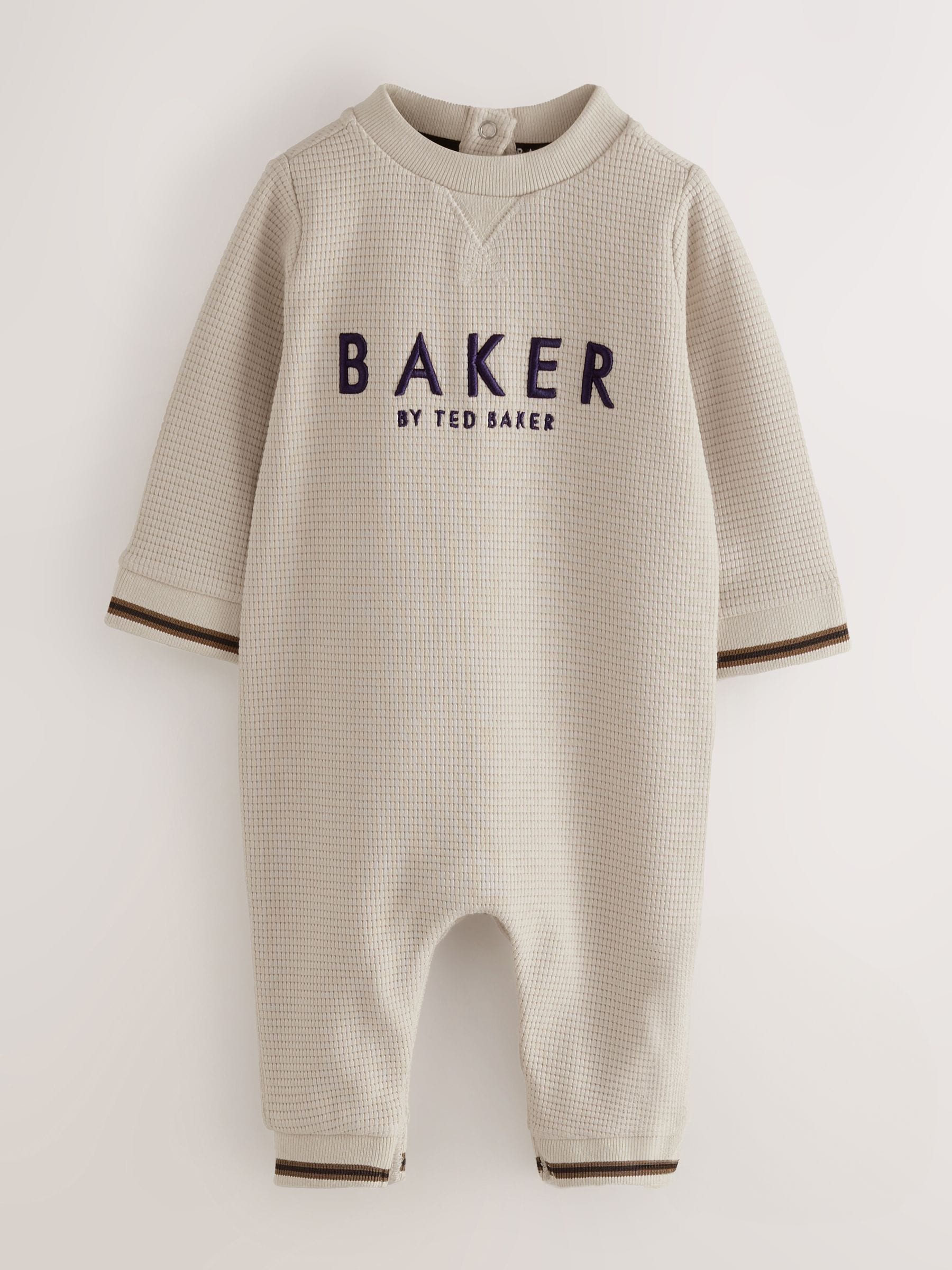 Baker by Ted Baker Textured Long Sleeve Romper image 1