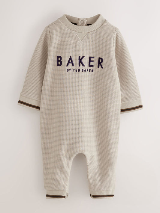 Baker by Ted Baker Textured Long Sleeve Romper image 1