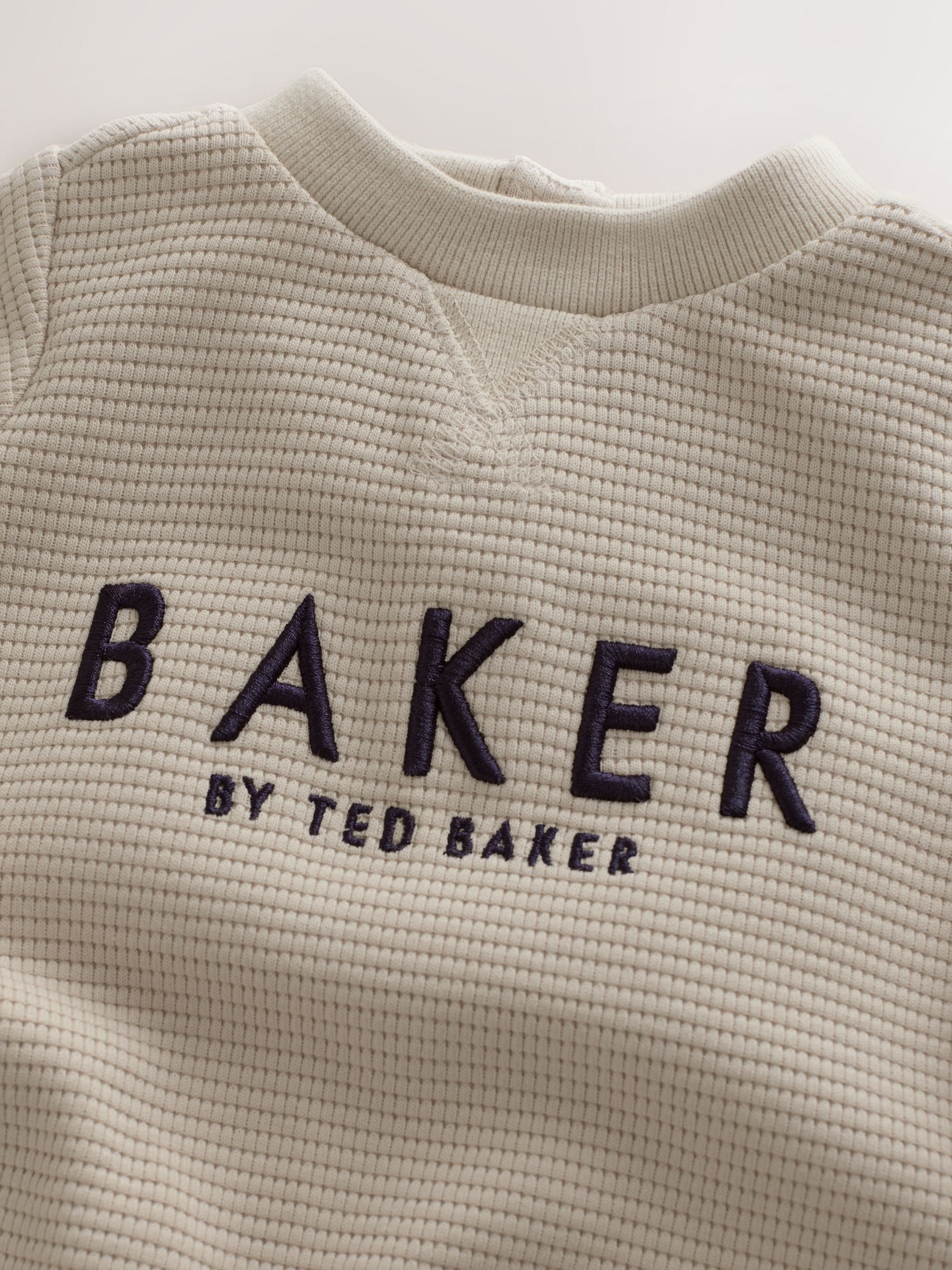 Baker by Ted Baker Textured Long Sleeve Romper image 3