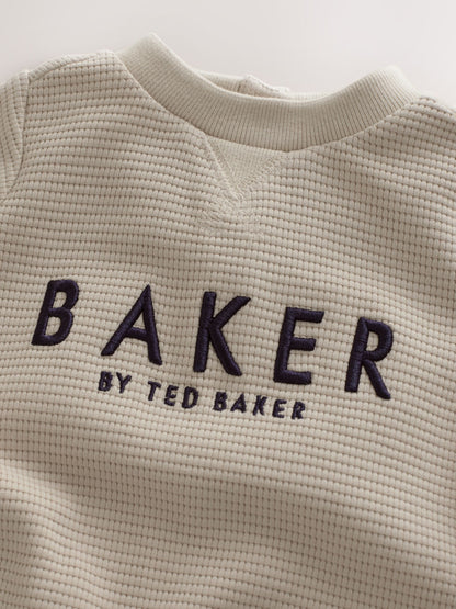 Baker by Ted Baker Textured Long Sleeve Romper image 3