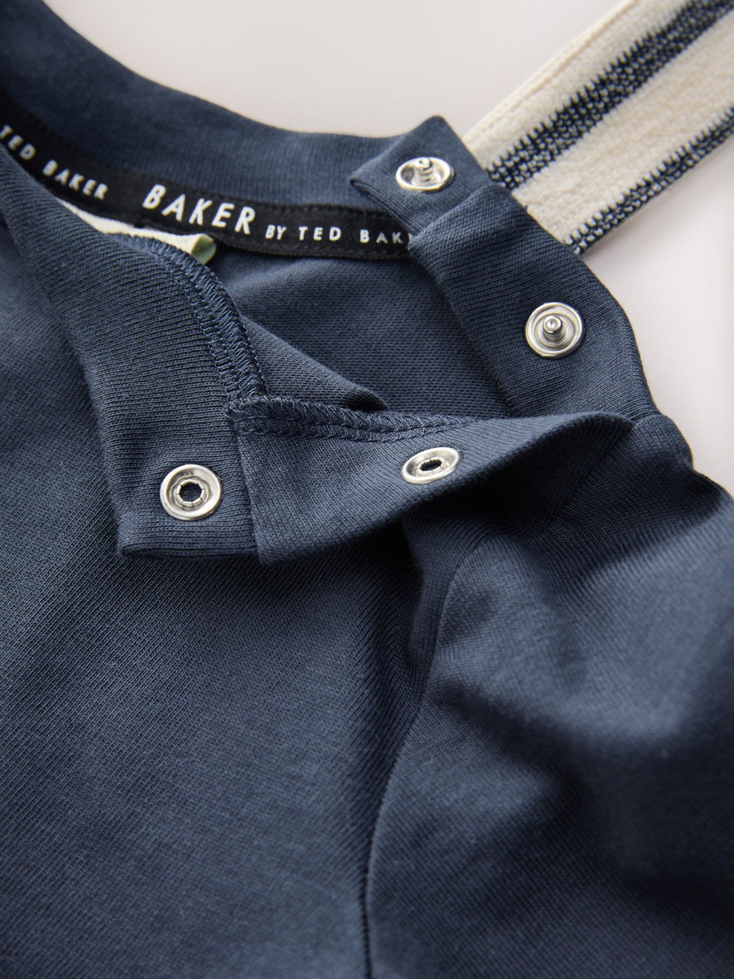 Baker by Ted Baker Long Sleeve T-Shirt and Striped Dungarees Set