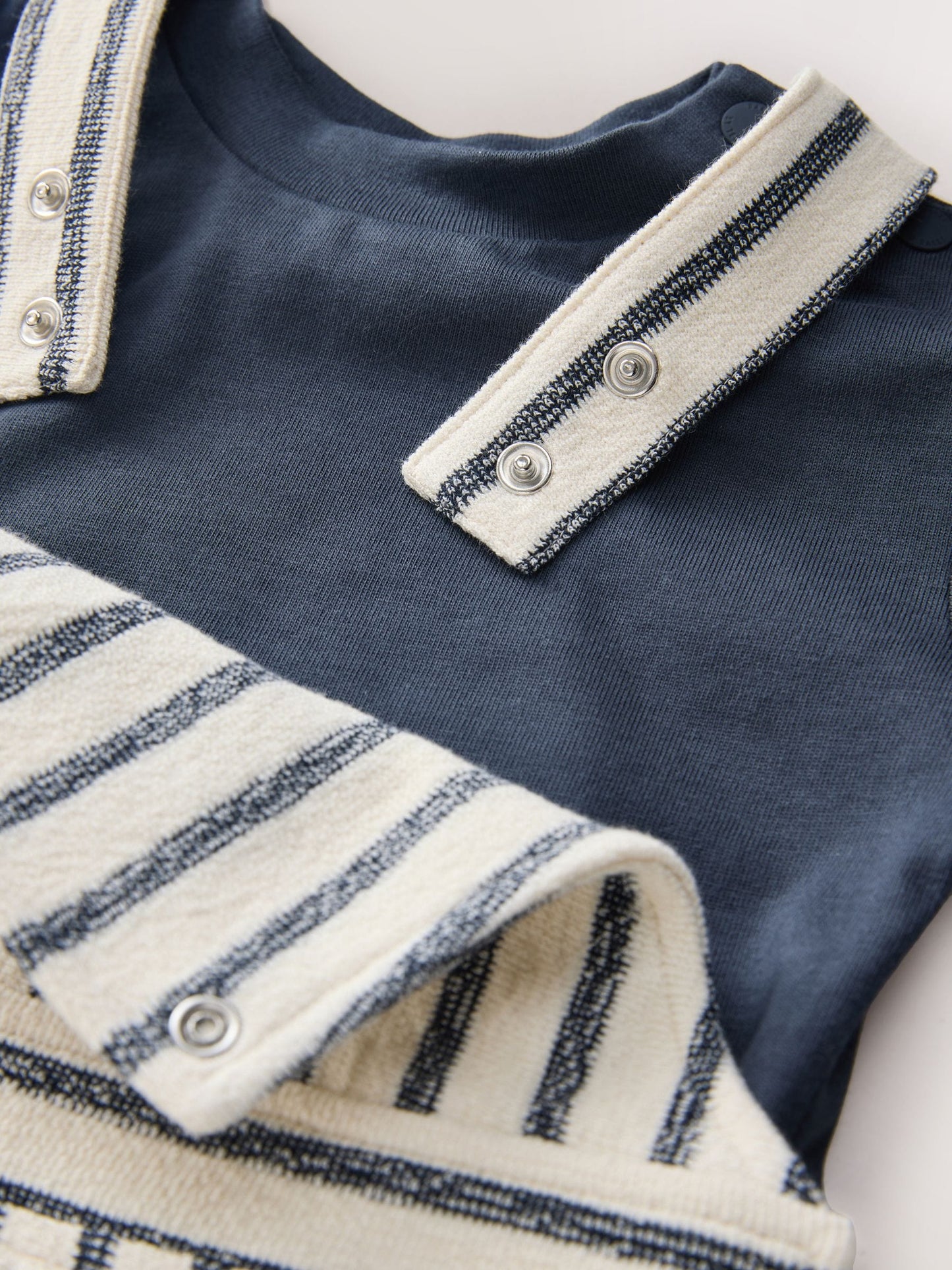 Baker by Ted Baker Long Sleeve T-Shirt and Striped Dungarees Set