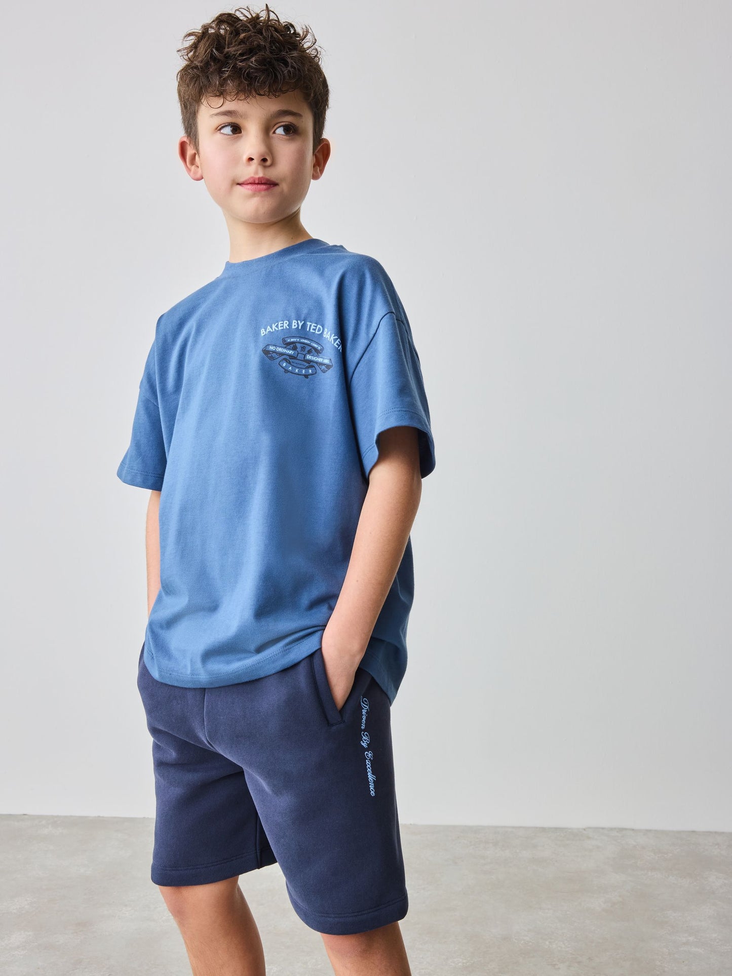 Dsiney Kidz - Baker by Ted Baker Oversized Blue T-Shirt and Shorts Set image 1