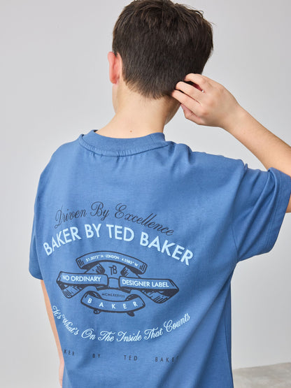 Dsiney Kidz - Baker by Ted Baker Oversized Blue T-Shirt and Shorts Set image 6
