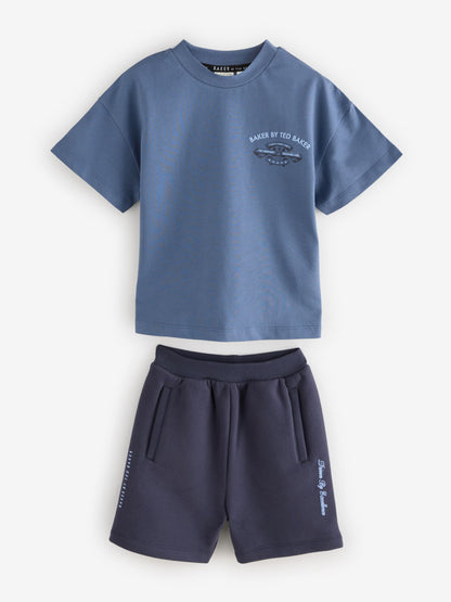 Dsiney Kidz - Baker by Ted Baker Oversized Blue T-Shirt and Shorts Set image 7