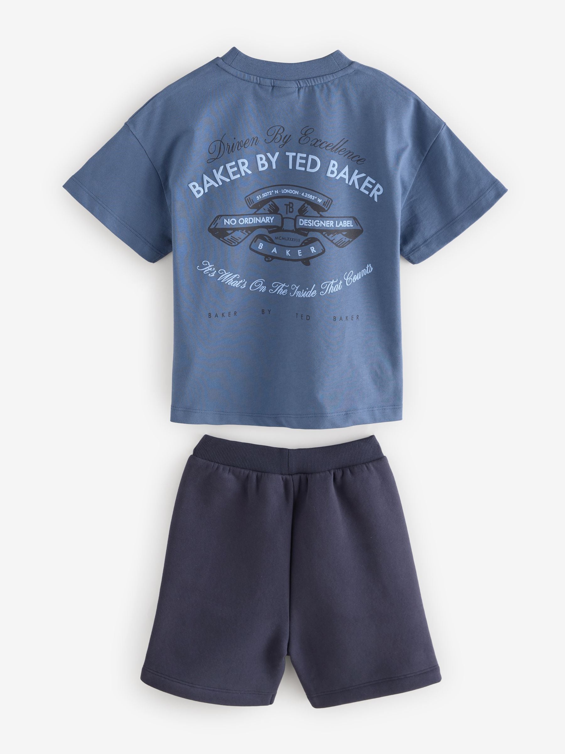 Dsiney Kidz - Baker by Ted Baker Oversized Blue T-Shirt and Shorts Set image 8
