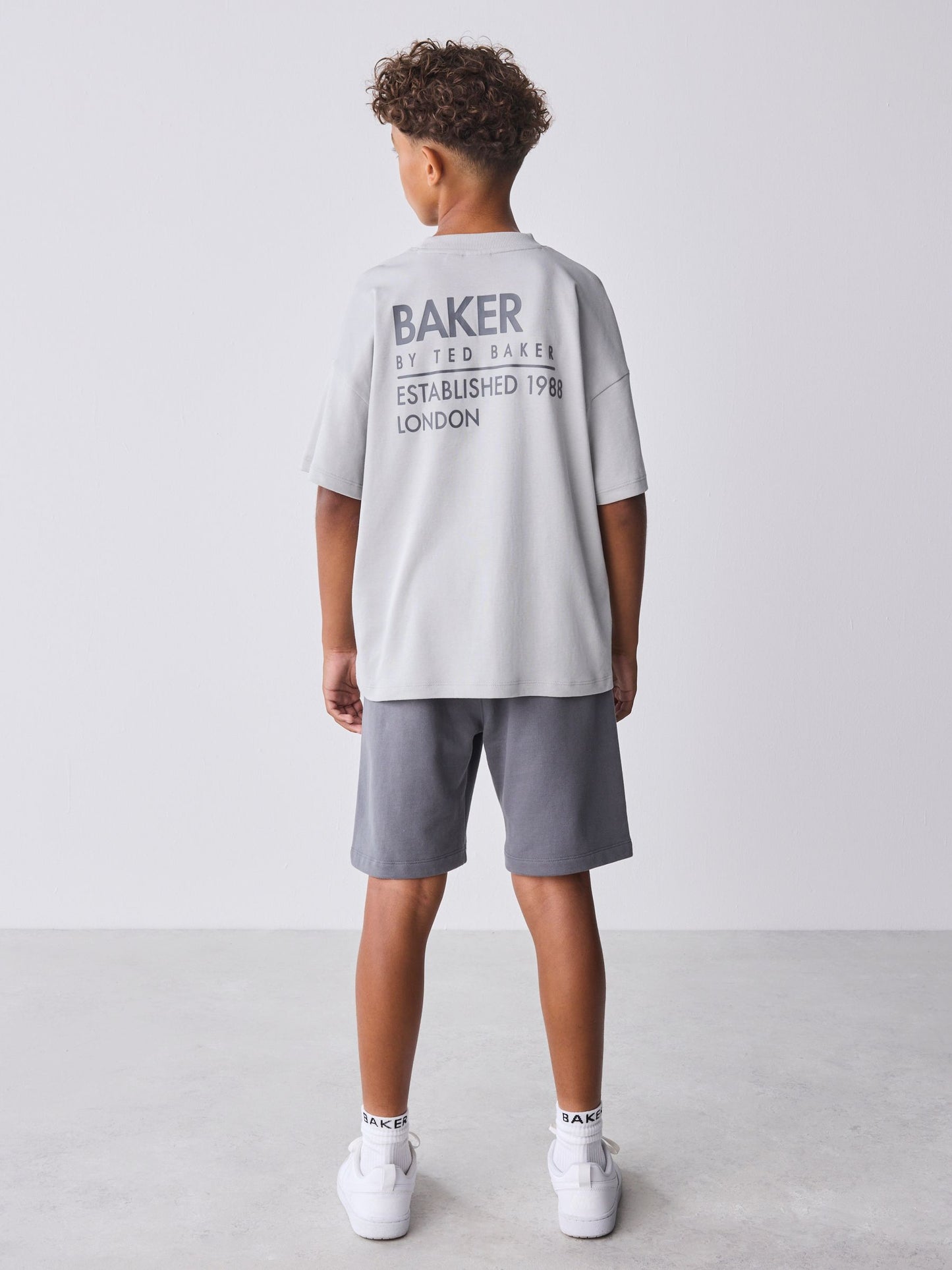 Baker by Ted Baker Oversized Tonal Graphic T-Shirt and Shorts Set image 2