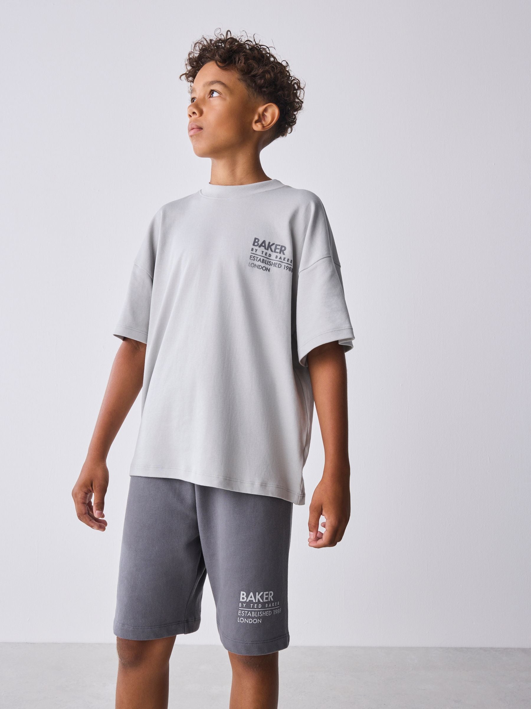 Baker by Ted Baker Oversized Tonal Graphic T-Shirt and Shorts Set image 3