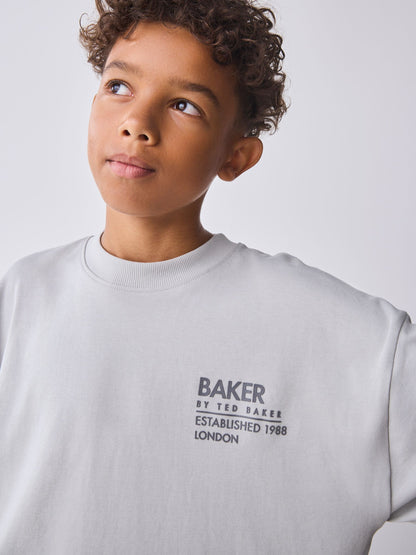 Baker by Ted Baker Oversized Tonal Graphic T-Shirt and Shorts Set image 5