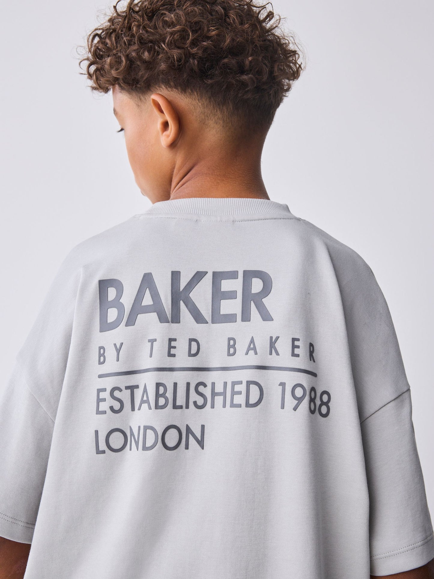 Baker by Ted Baker Oversized Tonal Graphic T-Shirt and Shorts Set image 6