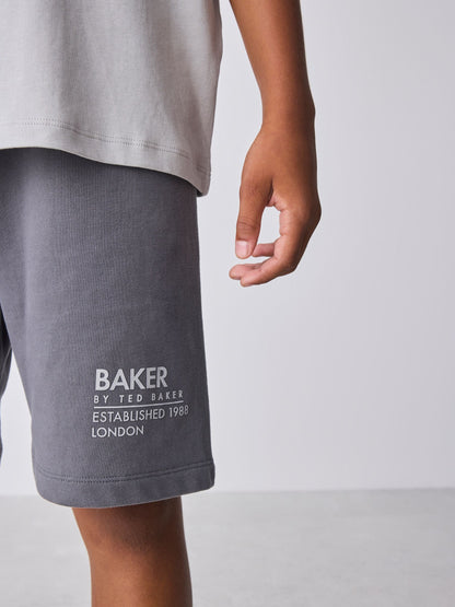 Baker by Ted Baker Oversized Tonal Graphic T-Shirt and Shorts Set image 7