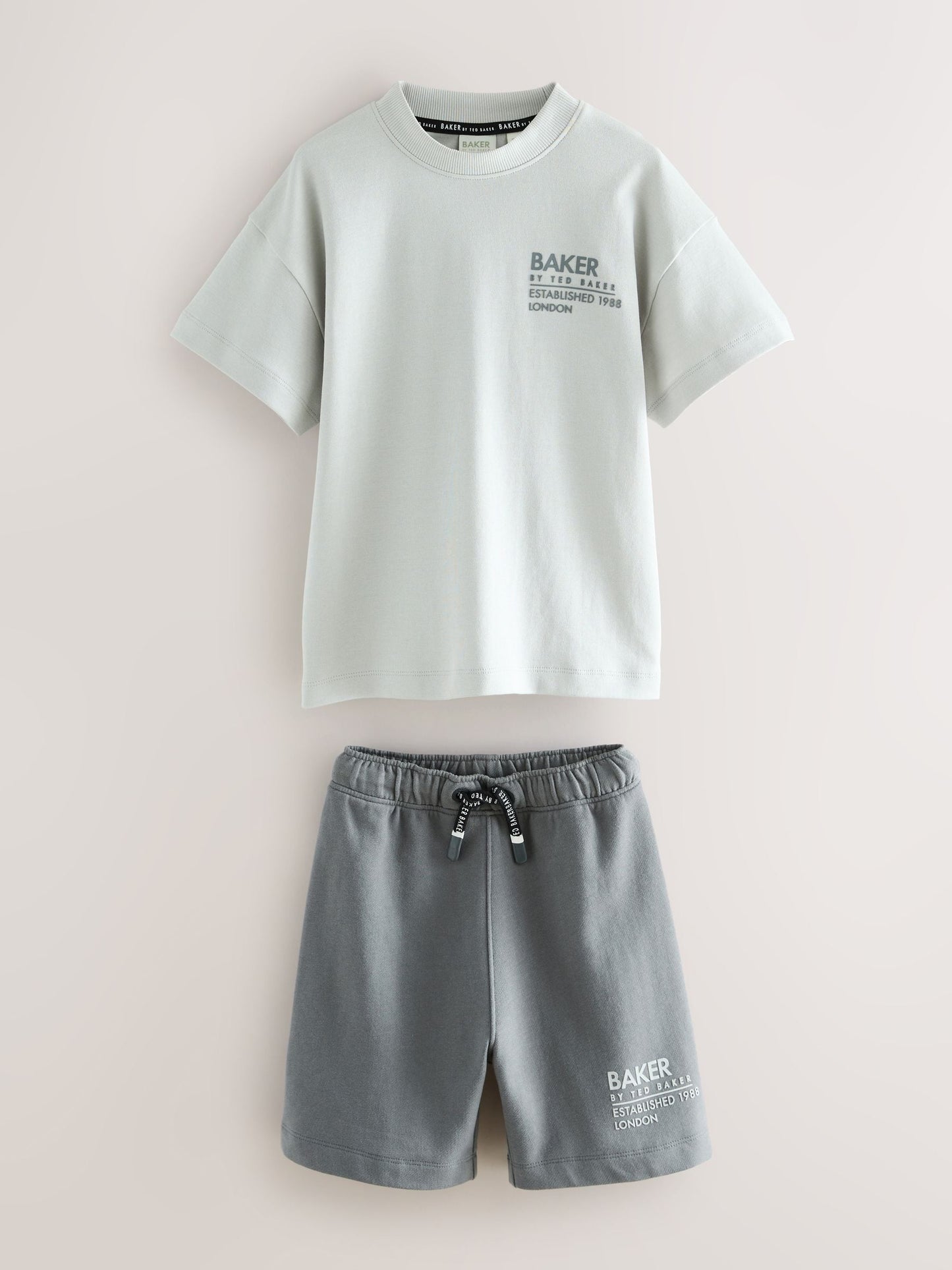 Baker by Ted Baker Oversized Tonal Graphic T-Shirt and Shorts Set image 9
