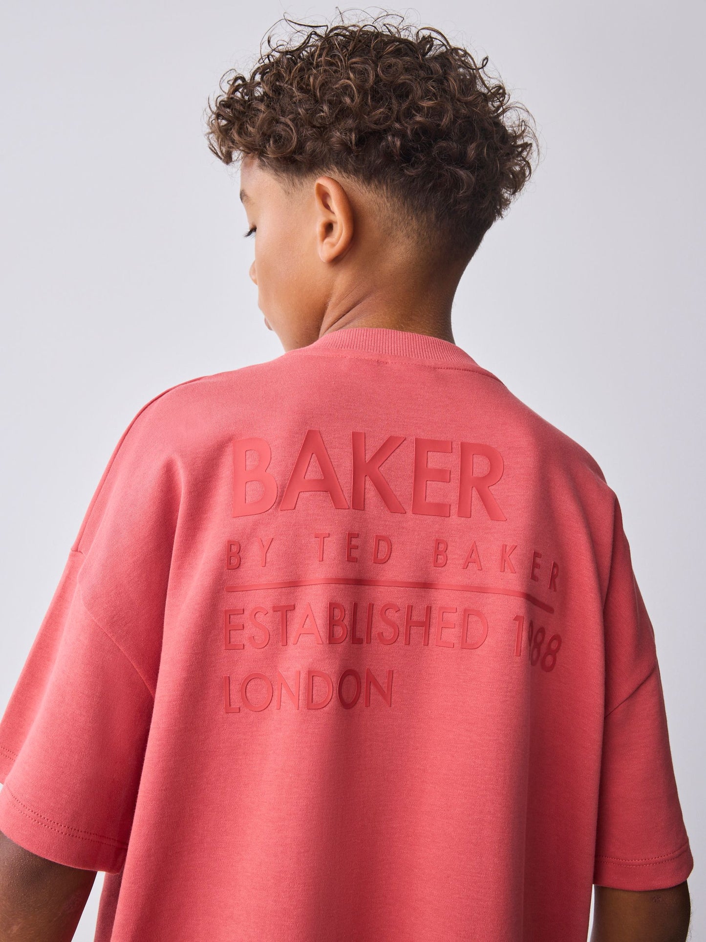 Baker by Ted Baker Oversized Tonal Graphic T-Shirt and Shorts Set image 6