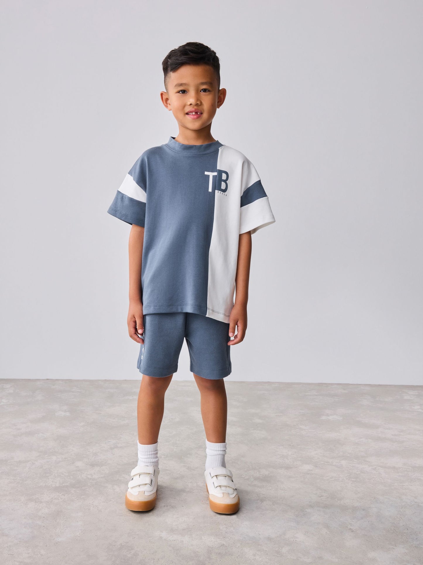Baker by Ted Baker Colourblock Varsity T-Shirt and Shorts Set image 1